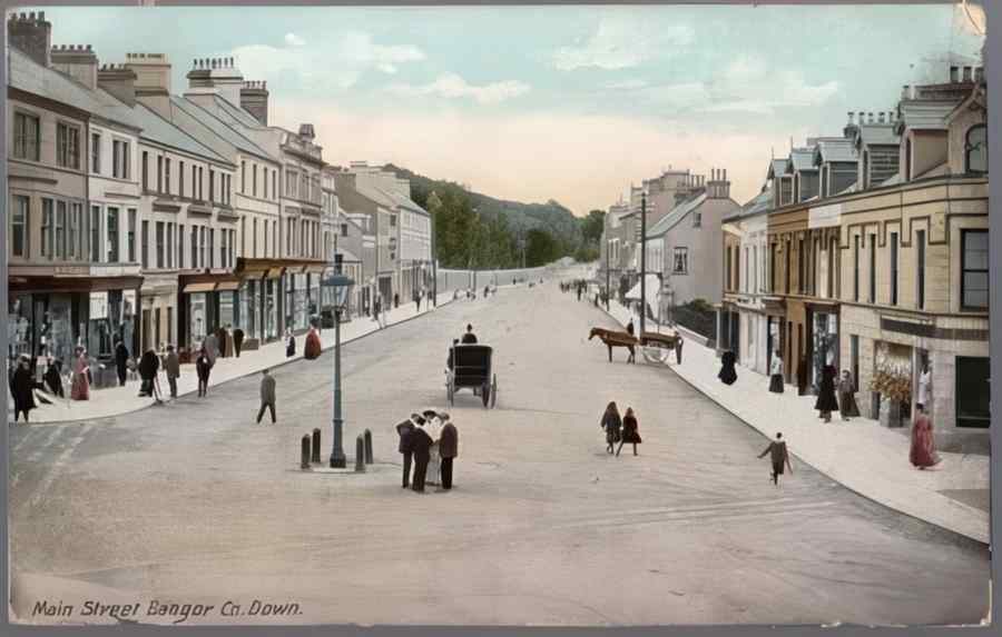 High Street Road Uk Nir18907 Vintage A4 Photo Print