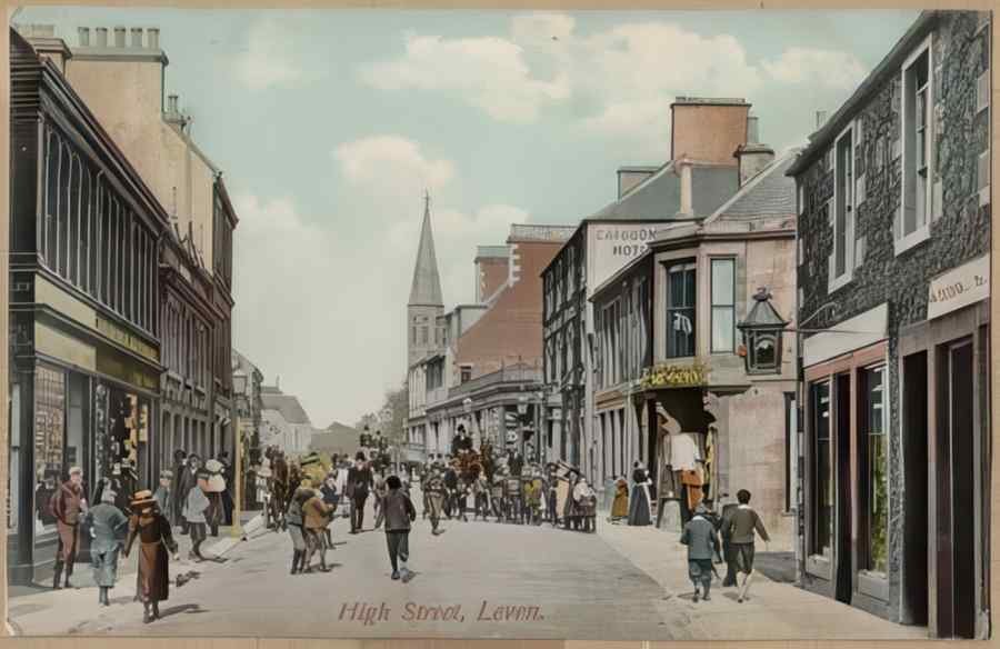 High Street Road Uk Sce15477 Vintage A4 Photo Print