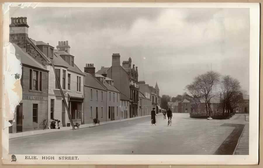 High Street Road Uk Sce15884 Vintage A4 Photo Print