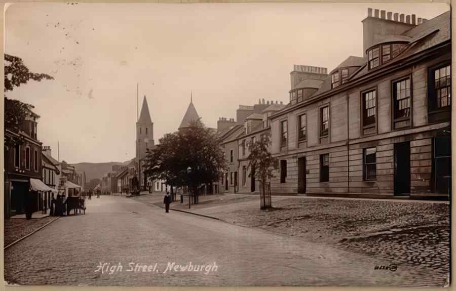 High Street Road Uk Sce16281 Vintage A4 Photo Print