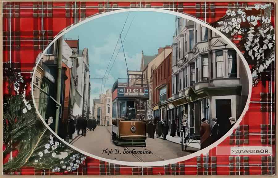 High Street Road Uk Sce17094 Vintage A4 Photo Print