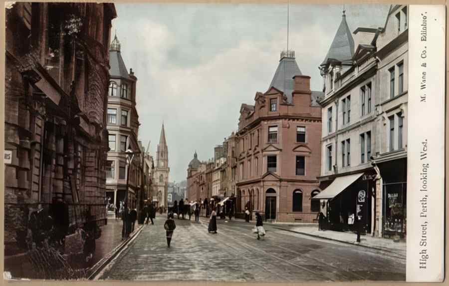 High Street Road Uk Sce18016 Vintage A4 Photo Print