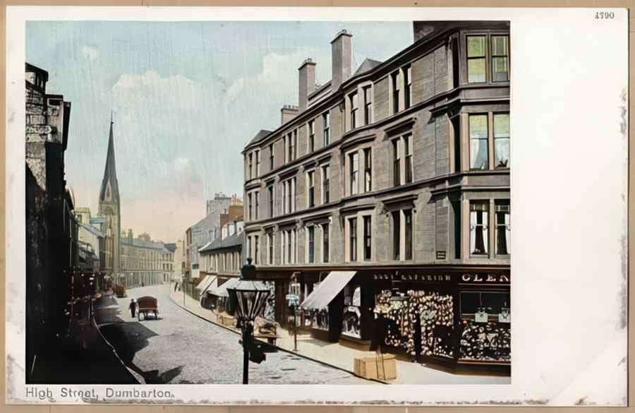 High Street Road Uk Sdu16136 Vintage A4 Photo Print
