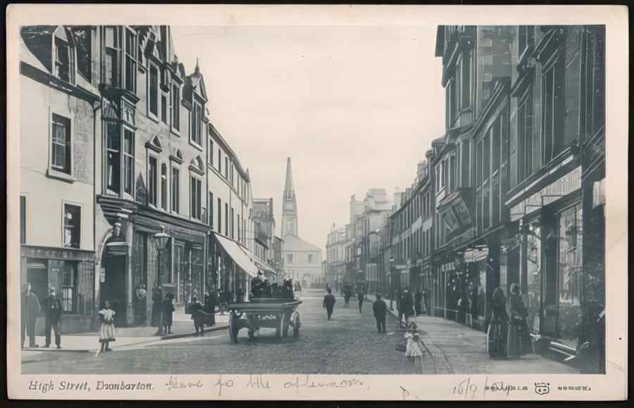 High Street Road Uk Sdu20580 Vintage A4 Photo Print