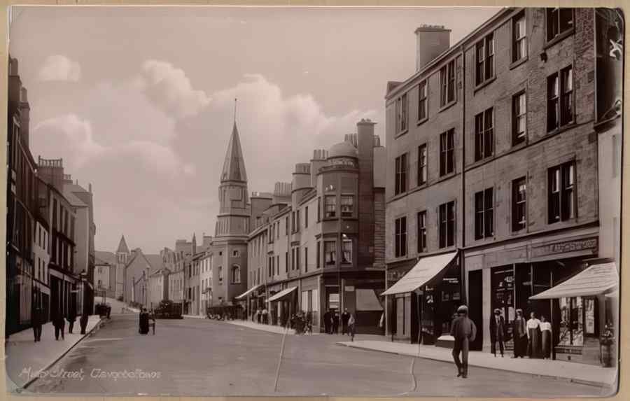 High Street Road Uk Shi13993 Vintage A4 Photo Print