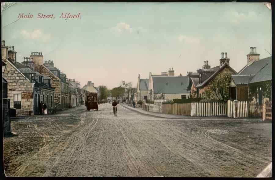 High Street Road Uk Shi20502 Vintage A4 Photo Print