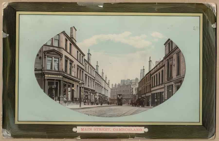 High Street Road Uk Slk15883 Vintage A4 Photo Print