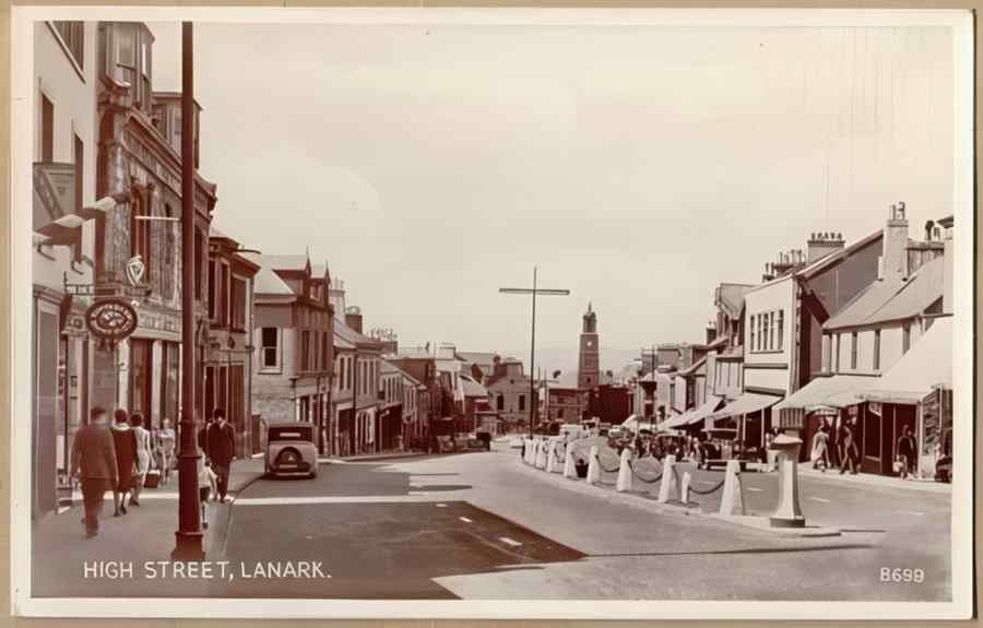 High Street Road Uk Slk18218 Vintage A4 Photo Print