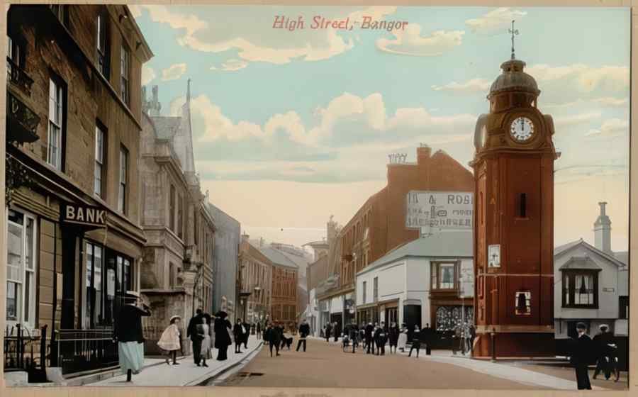 High Street Road Uk Wal12354 Vintage A4 Photo Print