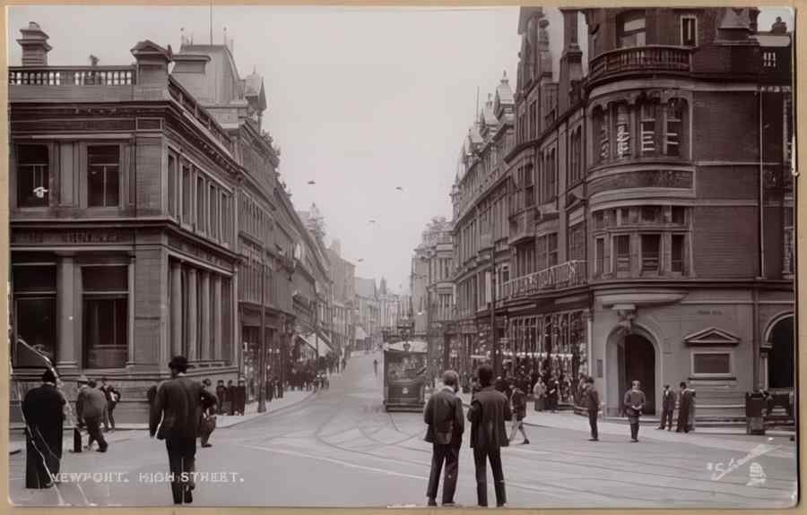 High Street Road Uk Wal18598 Vintage A4 Photo Print