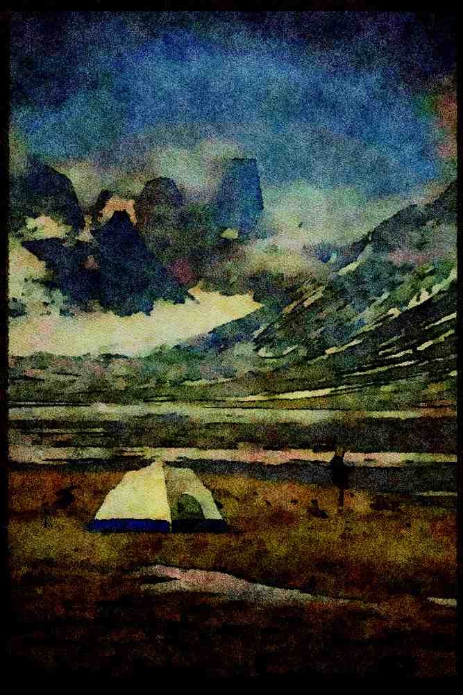 Hiking 267007 Mt. Asgaard, Auyuittug A4 Limited Edition Watercolour Print