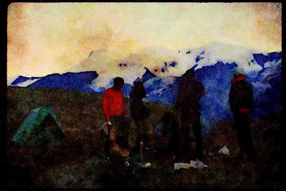 Hiking 267048 Hoge Creek, Yukon A4 Limited Edition Watercolour Print
