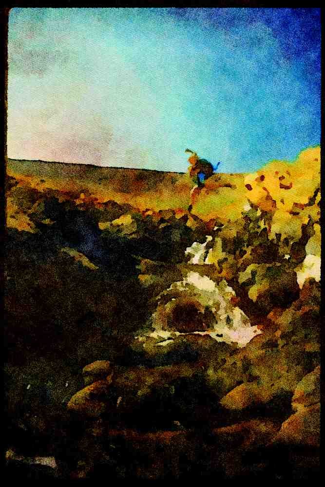 Hiking 267072 Creek Leap, Newfoundland A4 Limited Edition Watercolour Print
