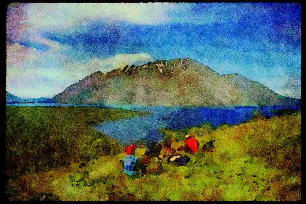 Hiking 267073 Kathleen Lake, Yukon A4 Limited Edition Watercolour Print