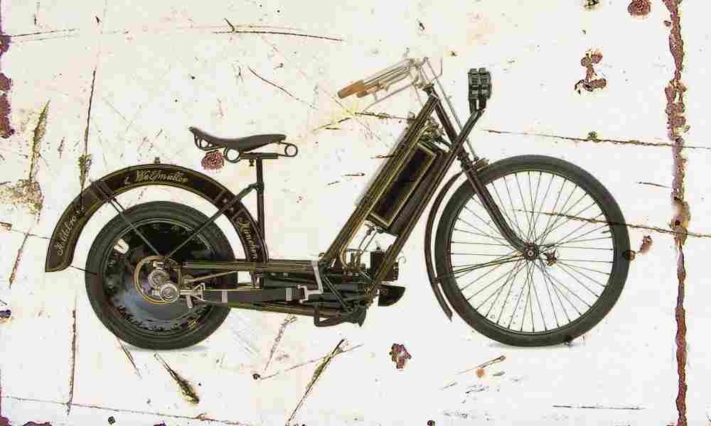 Hildebrand Wolfmuller 1894 Aged Vintage A4 Photo Print