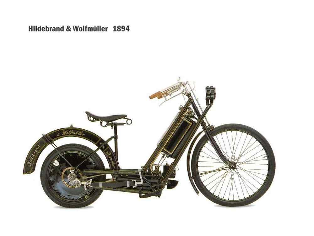 Hildebrand Wolfmuller 1894 motorbike A4 Photo Print