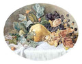 Hill John William Still Life With Fruit A4 Photo Print