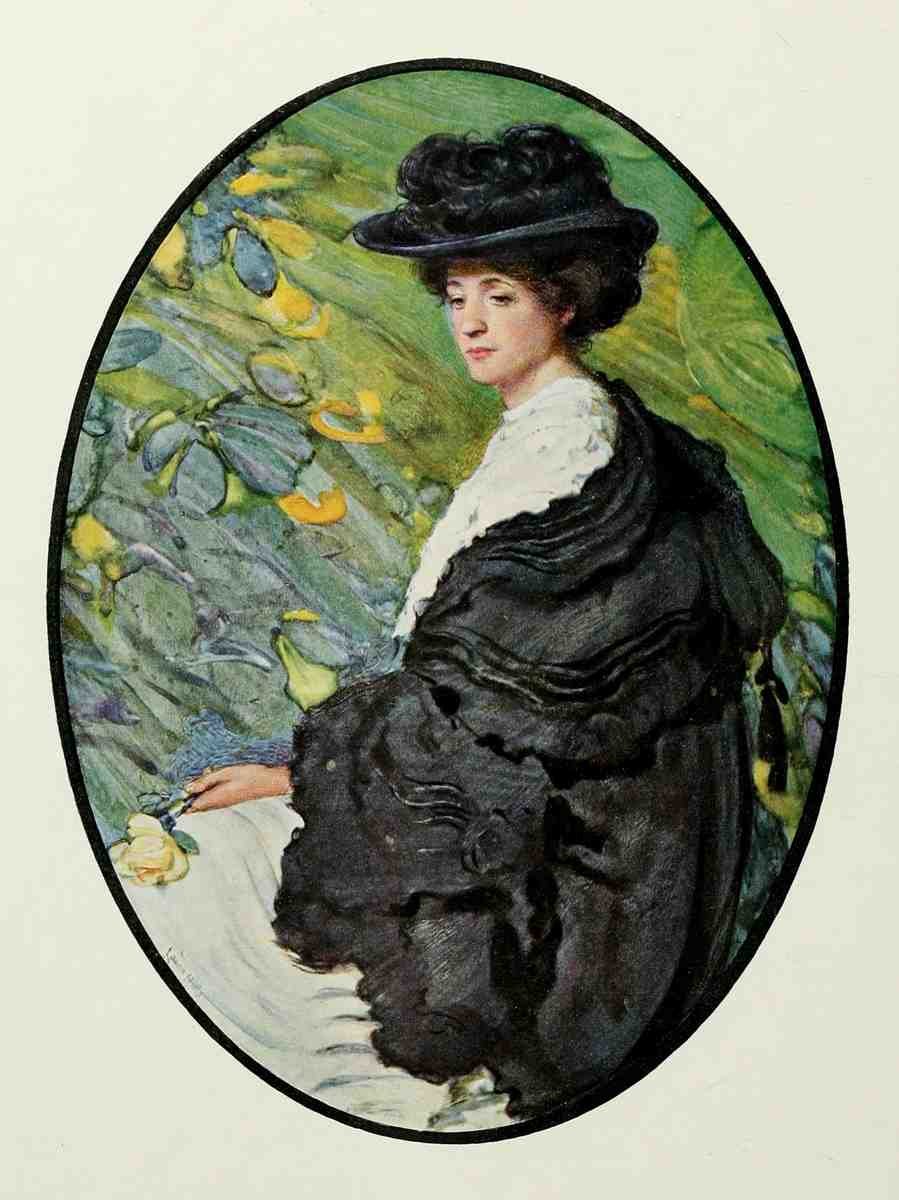 Hills Laura C 1859 1952 The International Studio 1908 The Black Mantle A4 Photo Print