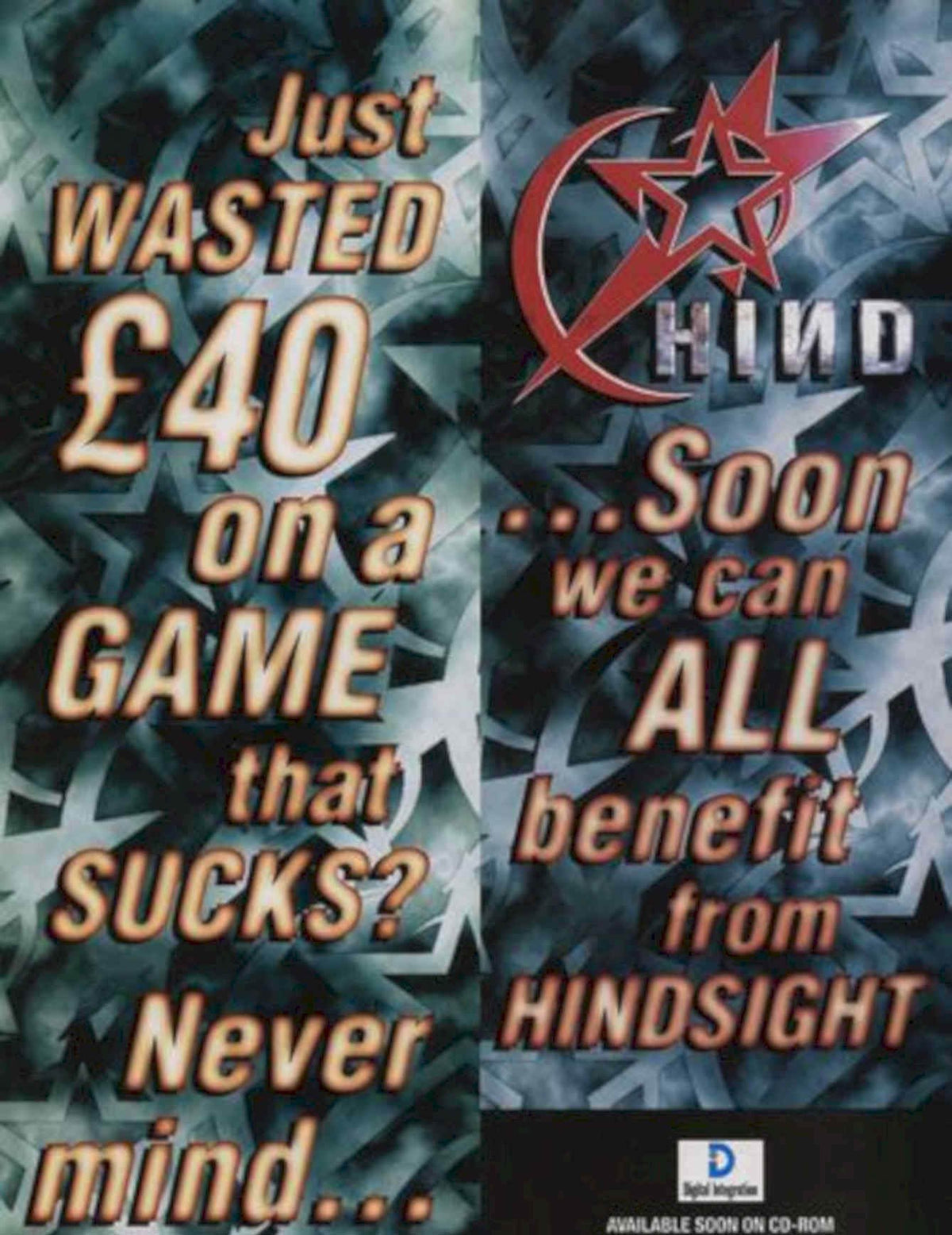 Hindsight Star Game Vintage Retro Advert Poster A4 Photo Print