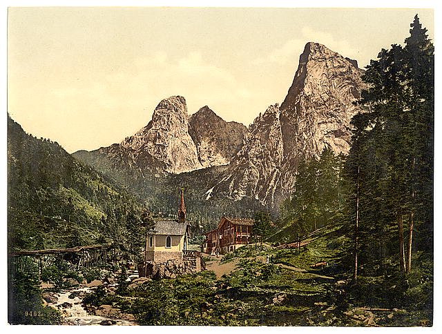 Hinterbarenbad Upper Bavaria Vintage A4 Photo Print