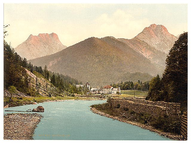 Hinteriss general view Upper Bavaria Vintage A4 Photo Print