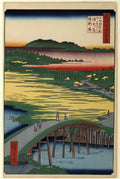 Hiroshige 116 sugatami bridge omokage bridge and jariba at takata Art A4 Photo Print