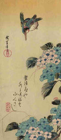 Hiroshige Ando 1797 1858 Hydrangea and Kingfisher 1830 1858 Vintage A4 Photo Print