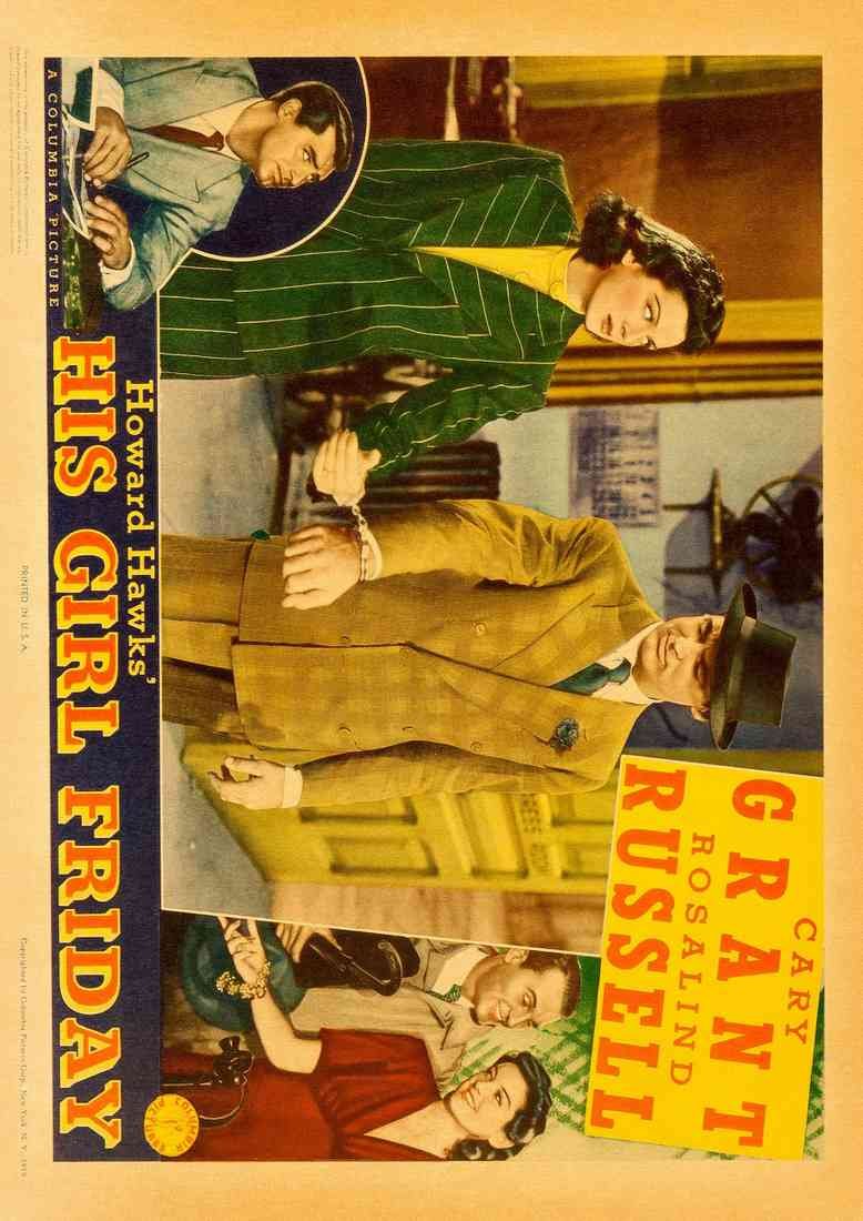 His Girl Friday 03 Film A4 Photo Print