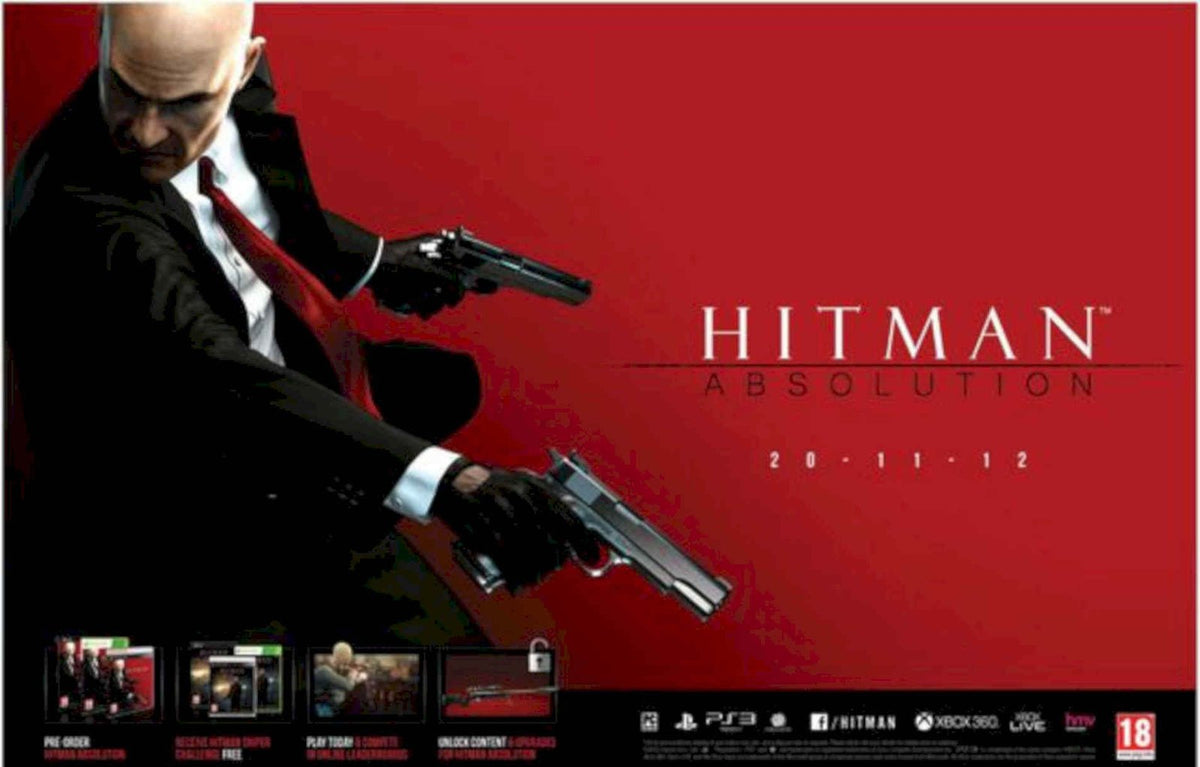 Hitman Absolution Promo Vintage Retro Advert Poster A4 Photo Print