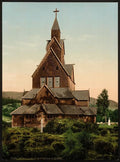Hitterdals Church Telemarken Vintage A4 Photo Print