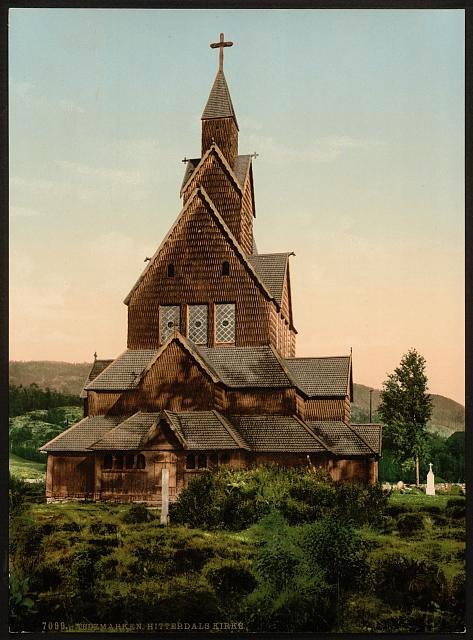 Hitterdals Church Telemarken Vintage A4 Photo Print