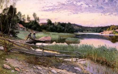 Hjelm Axel Olaf Frederick Down To The Water A4 Photo Print