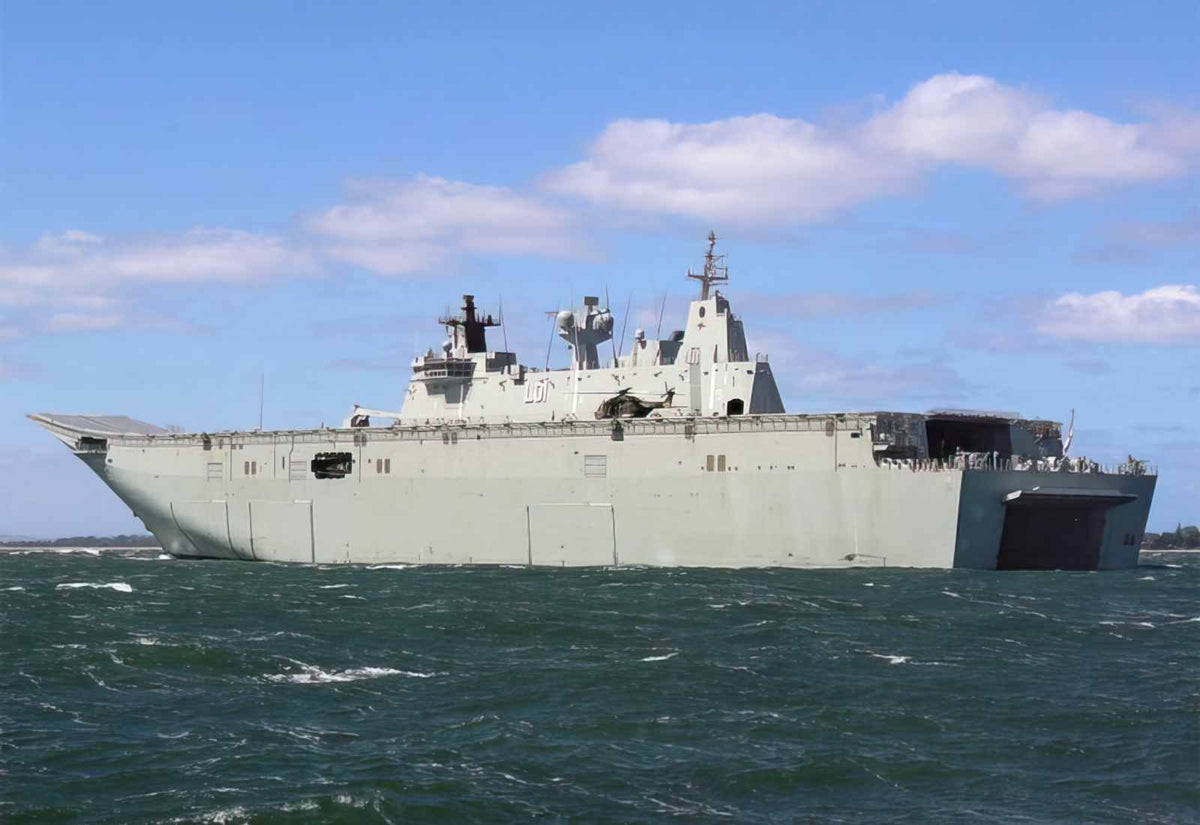 Hmas Adelaide L01 Helicopter Carrier 2 A4 Photo Print