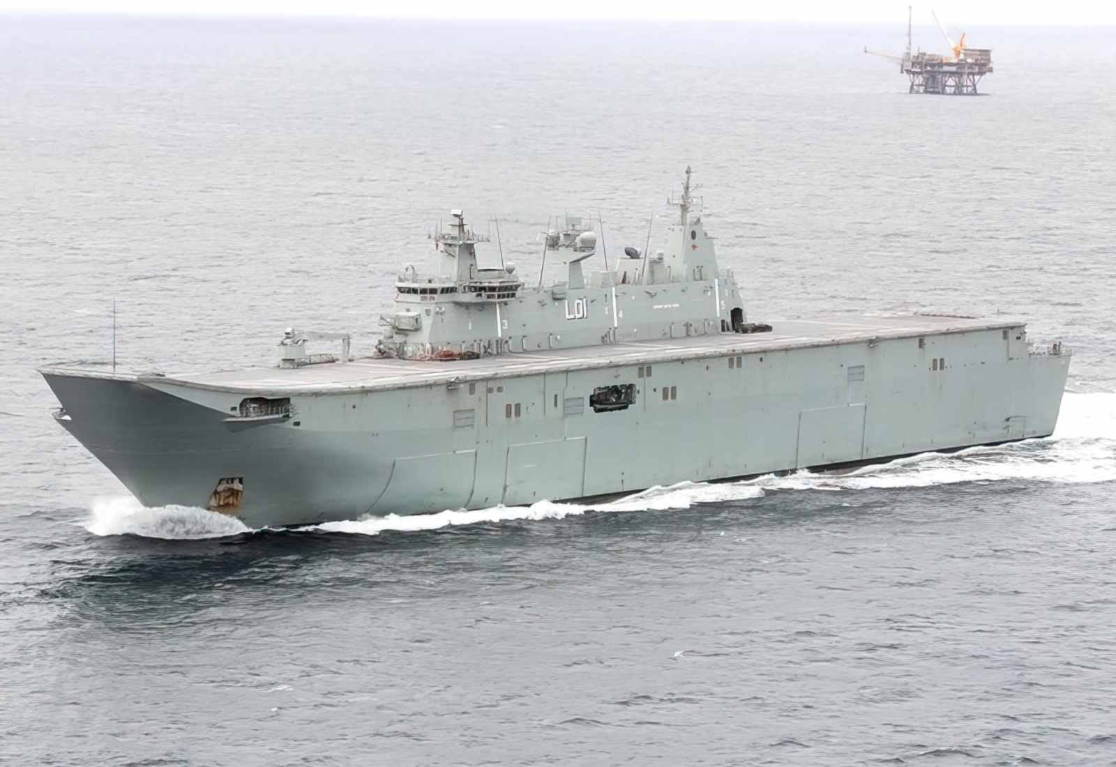 Hmas Adelaide L01 Helicopter Carrier 3 A4 Photo Print