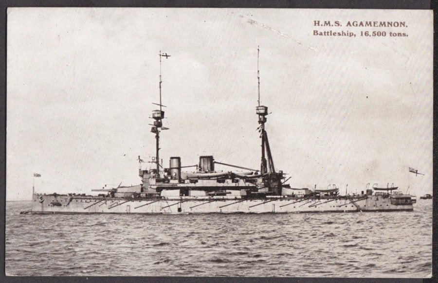 Hms Agamemnon At Sea Vintage A4 Photo Print