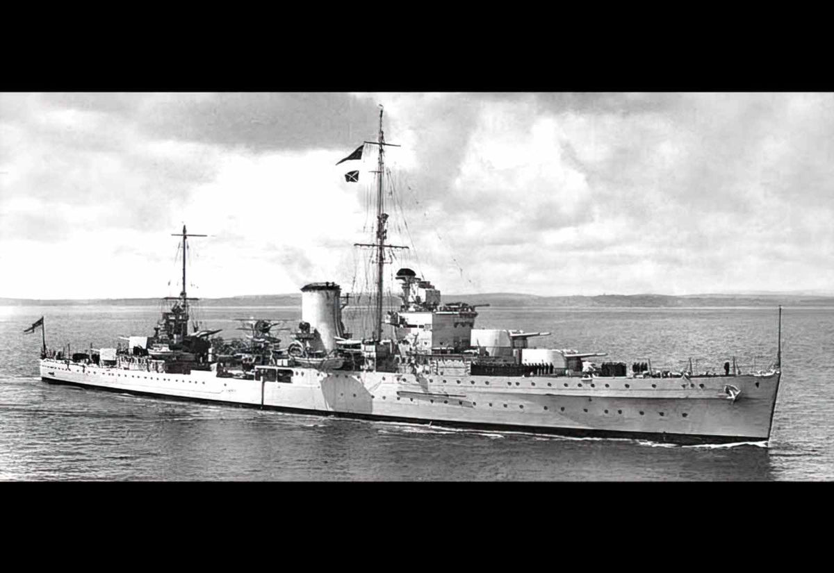 Hms Ajax 22 Light Cruiser Warship Great Britain A4 Photo Print