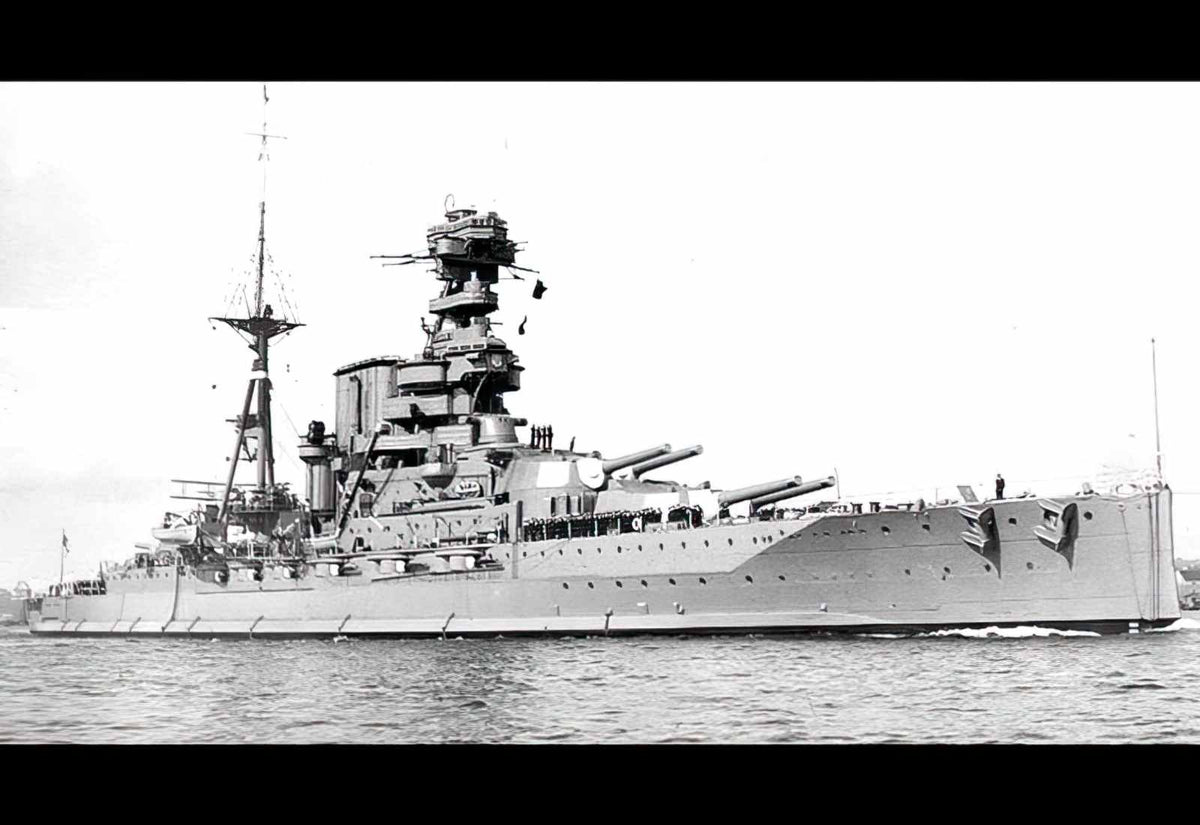 Hms Barham 04 Fast Battleship Great Britain A4 Photo Print