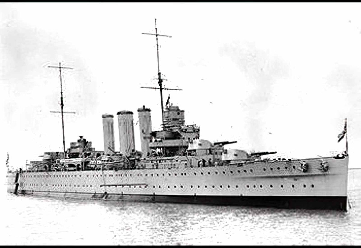Hms Cornwall 56 Heavy Cruiser United Kingdom A4 Photo Print