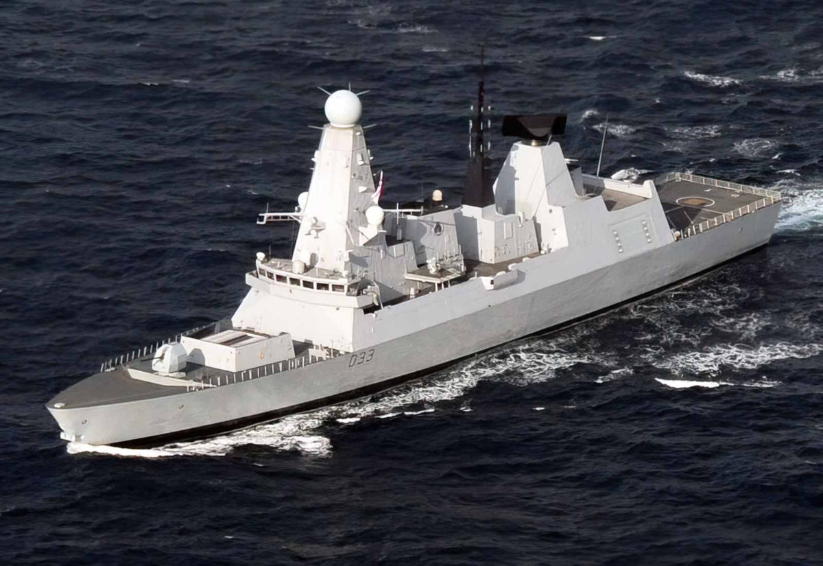 Hms Dauntless D33 3 A4 Photo Print