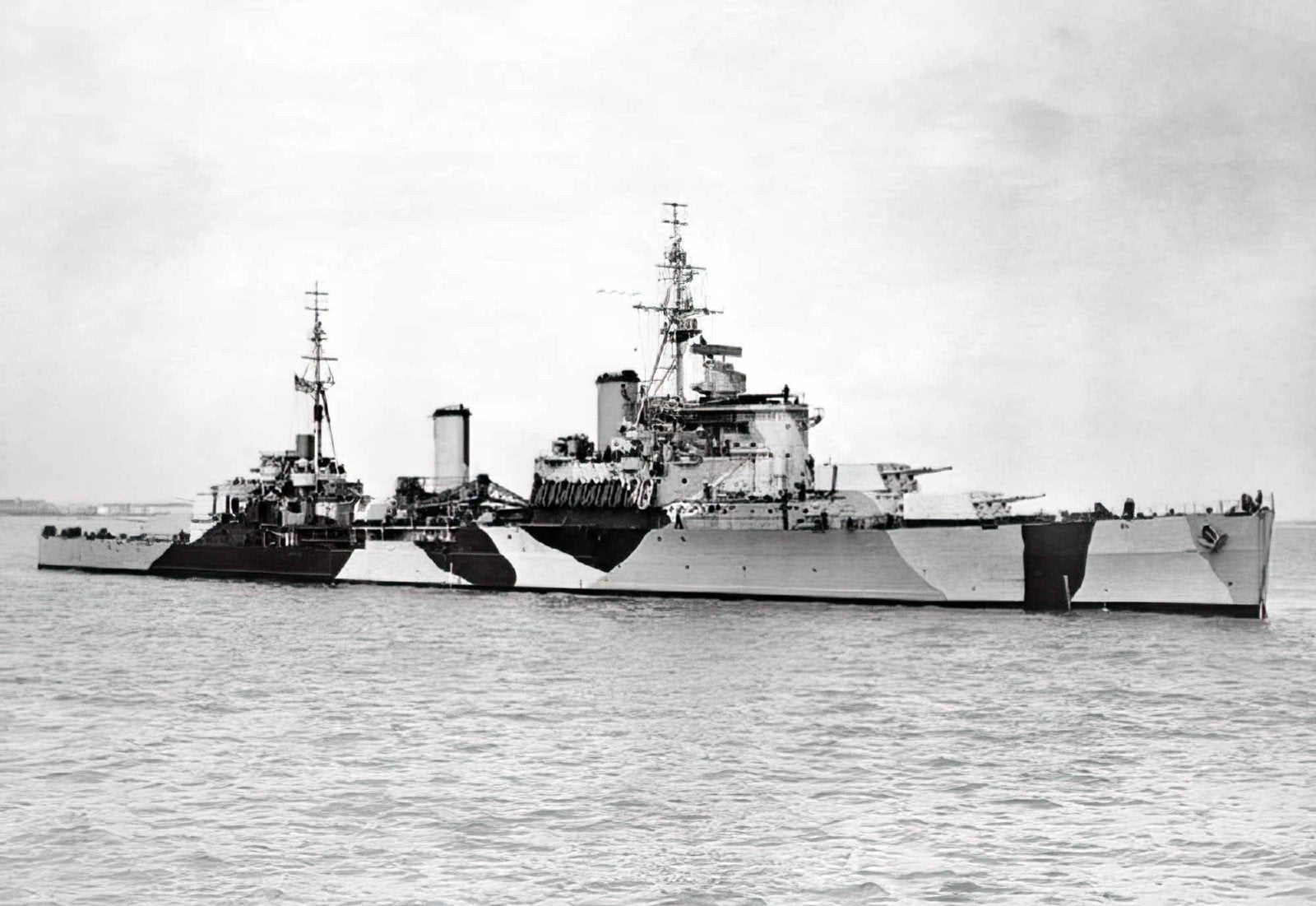 Hms Jamaica 44 Light Cruiser Warship Royal Navy A4 Photo Print