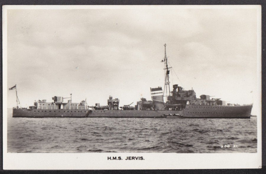 Hms Jervis At Sea Vintage A4 Photo Print