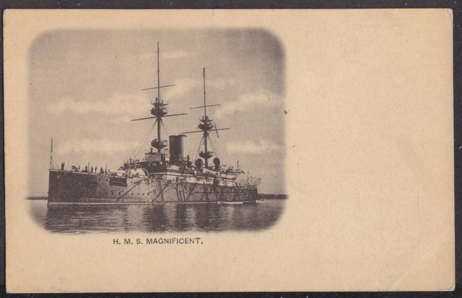 Hms Magnificent C1899 Vintage A4 Photo Print
