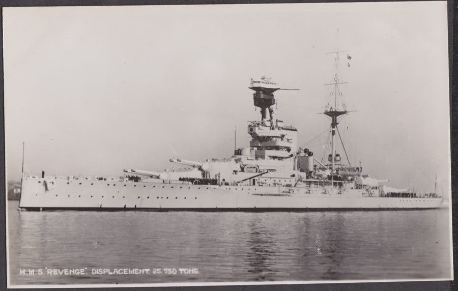 Hms Revenge At Sea Vintage A4 Photo Print