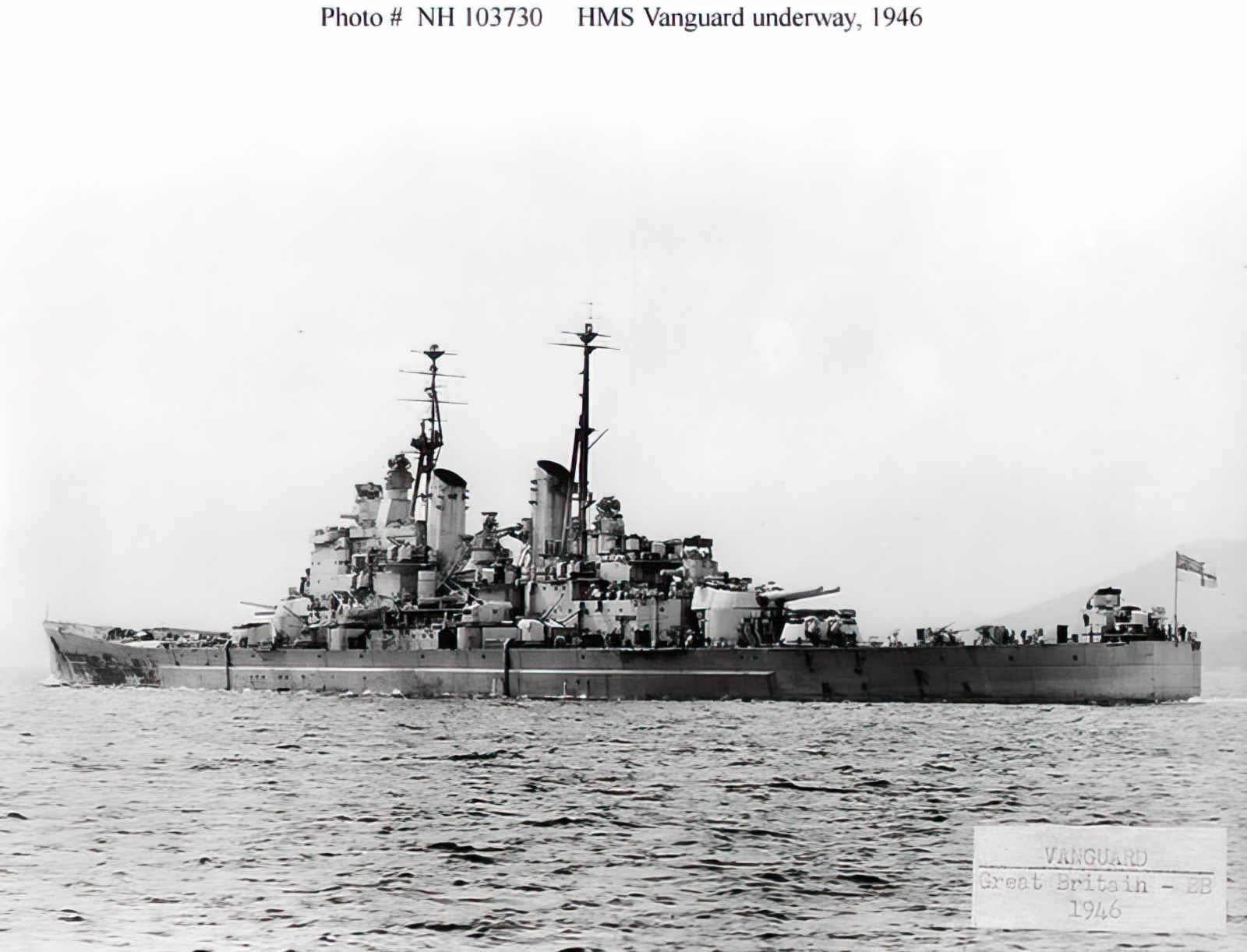 Hms Vanguard 23 6 A4 Photo Print
