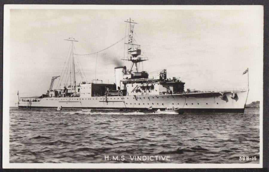 Hms Vindictive At Sea Vintage A4 Photo Print