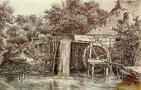 HobbemMeyndert Watermill A4 Photo Print