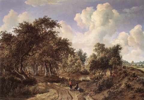 HobbemMeyndert Wooded Landscape 1660 5 A4 Photo Print
