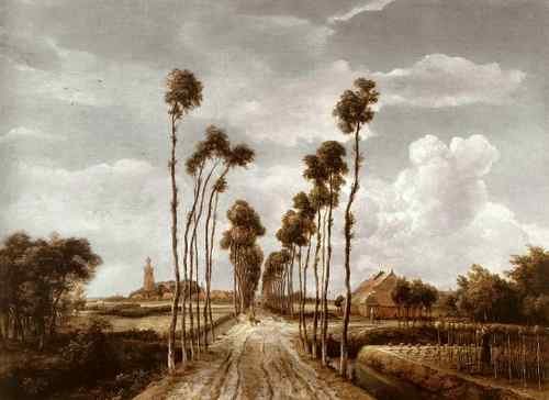 Hobbema Meyndert The Alley at Middelharnis  A4 Photo Print