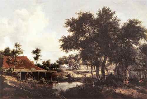 Hobbema Meyndert The Water Mill 1663 8  A4 Photo Print