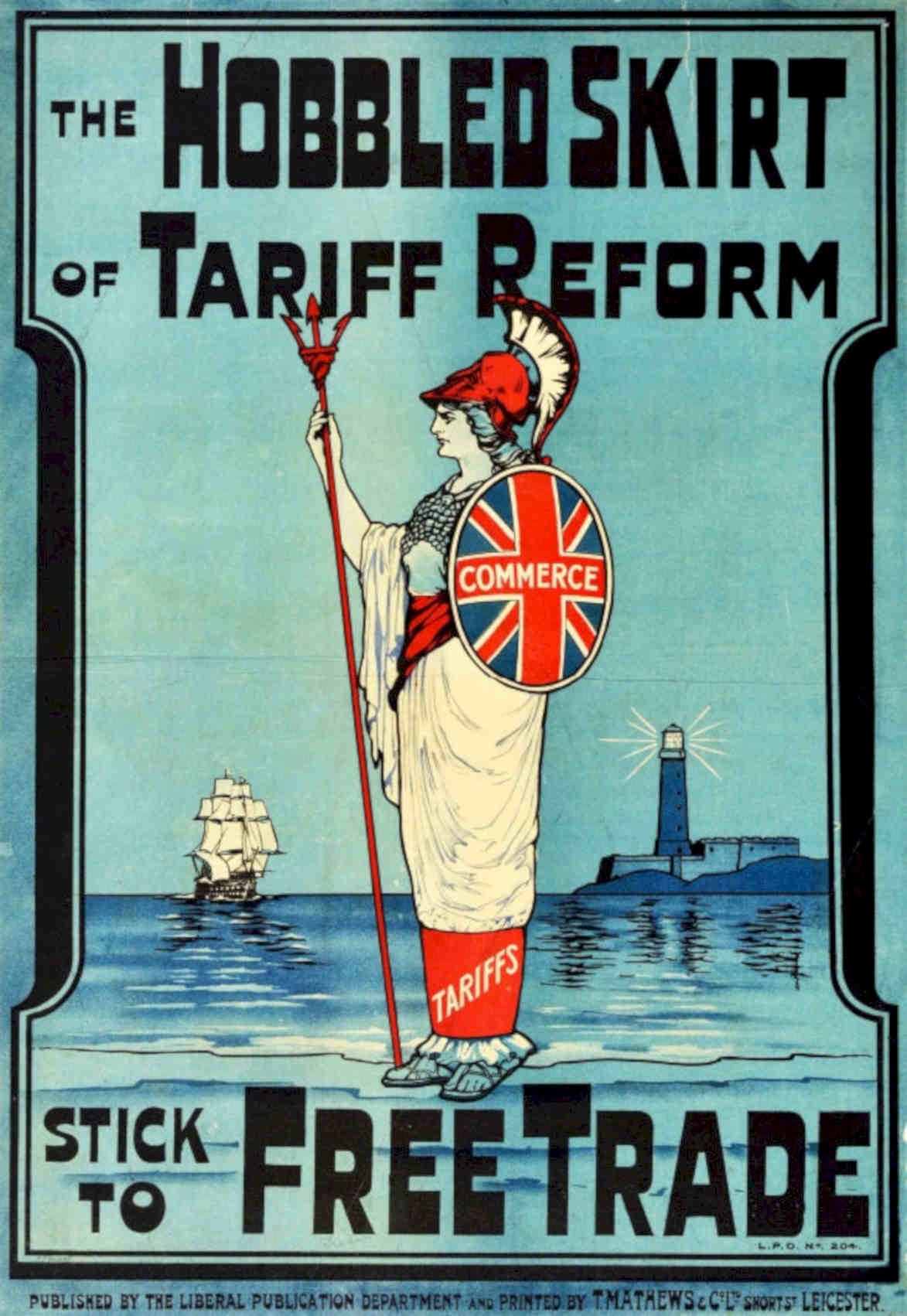 Hobbled Skirt Tariffs Vintage Retro Advert Poster A4 Photo Print